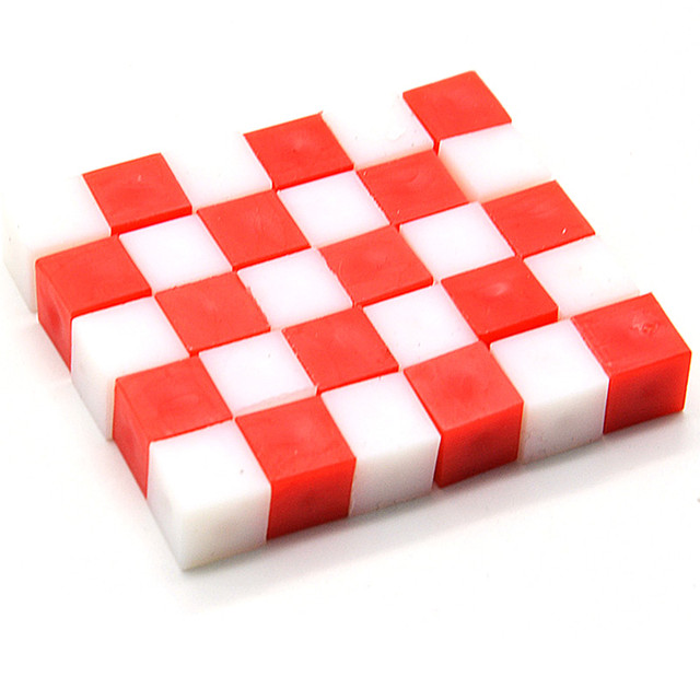 30pcs/set 1cm Compass Point Red/white Dice Chess Piece For Puzzle